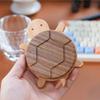 Solid Wood Insulation Mat Coffee Cup Coaster Mug Holder Cute Turtle Shape Kettle Tea Coaster Tableware Anti-Scald Table Ornament