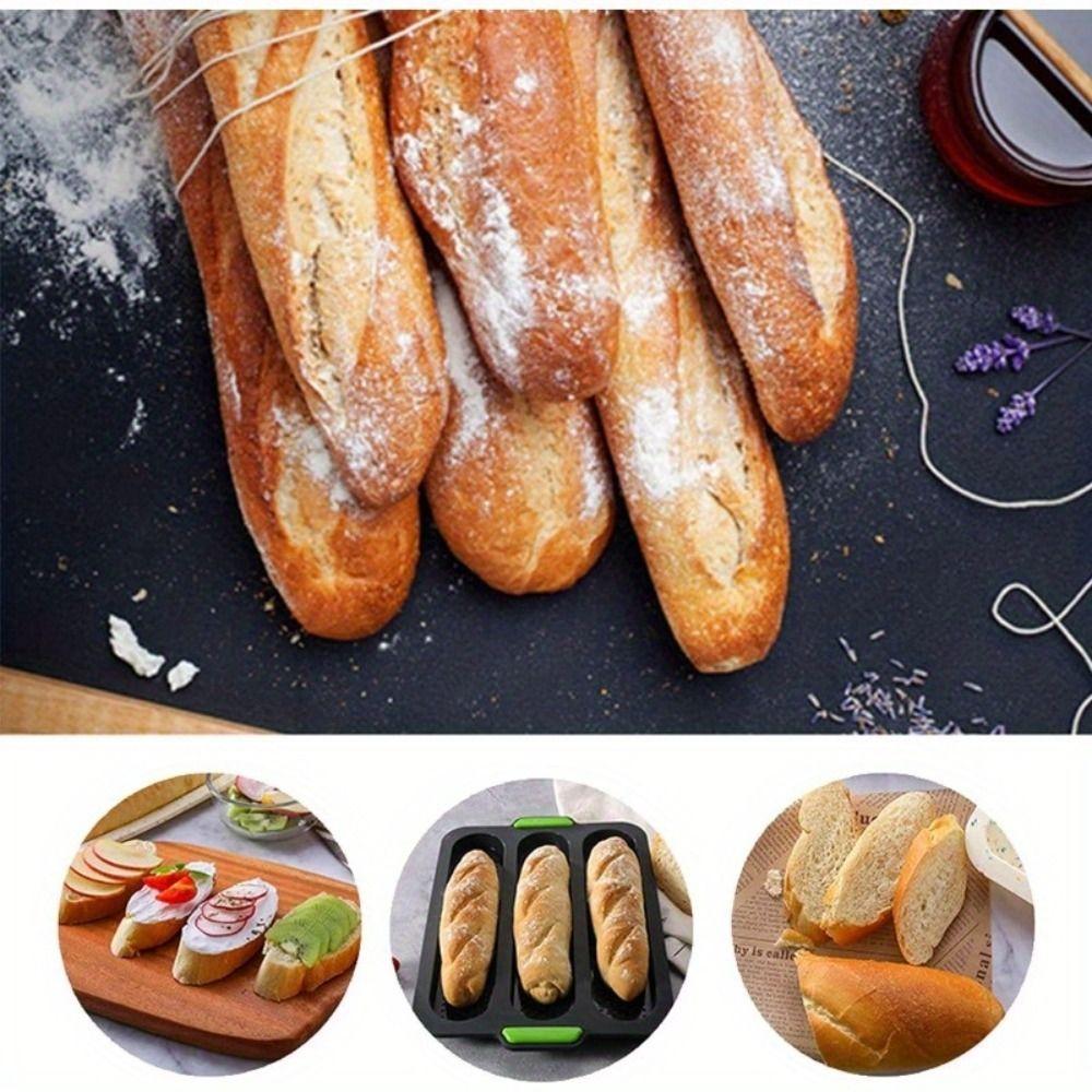 DIY Long Stick Bread Baking Tray 3/8 Grids Bread Pastry Mold Baking Tool Toast Cake Tray  Muffins
