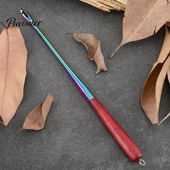 Fishing Gear Tool Stainless Steel Hook Remover Tool, 9 Inch Disgorger with Fish Detacher for Deep Throat Wooden Handle, Heavy-duty Quick Retractor