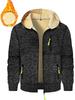 Herbst Neue Herren Freizeit Fleecegefüttert Kapuzen-Reißverschlussjacke Einfarbig Warm Sportbekleidung Herrenmode Oberbekleidung