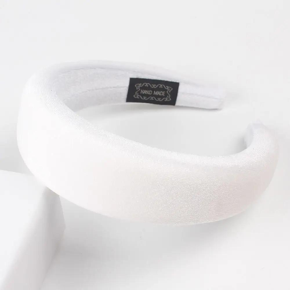 Women's Velvet Headband Padded Hairband Wide Sponge Hair Hoop Band Accessories