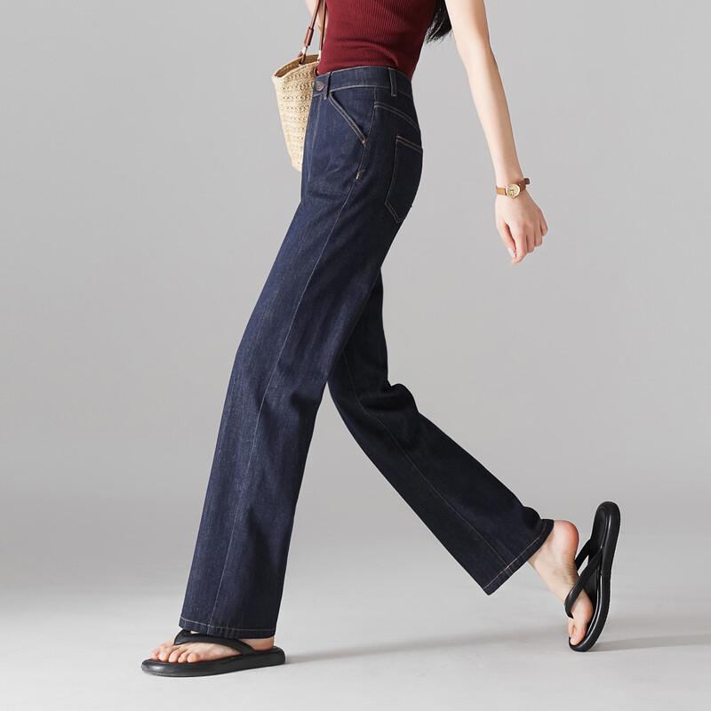 SOFSIL Women's Retro High-Waist Straight Jeans