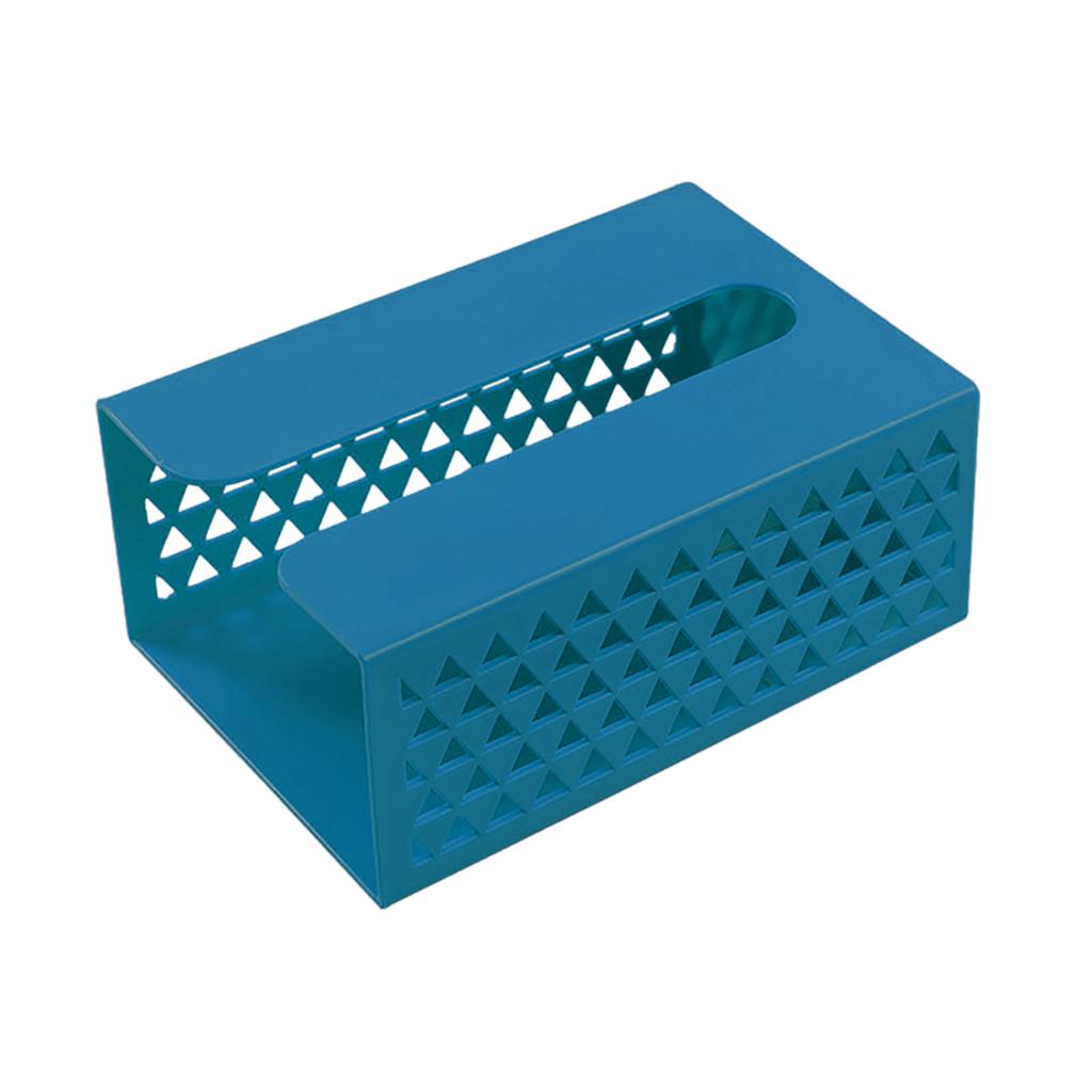 Tissue Box Cover Adhesive Wall Mounted Hollow Plastic Napkin Case Holder for Living Room Kitchen