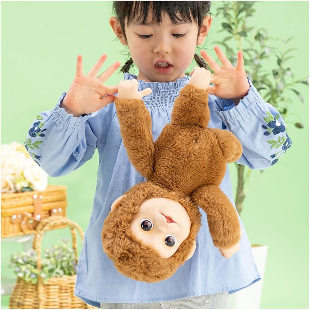 Takara Tomy Baby Monkey Toy Interactive Plush Soft Toy for Kids