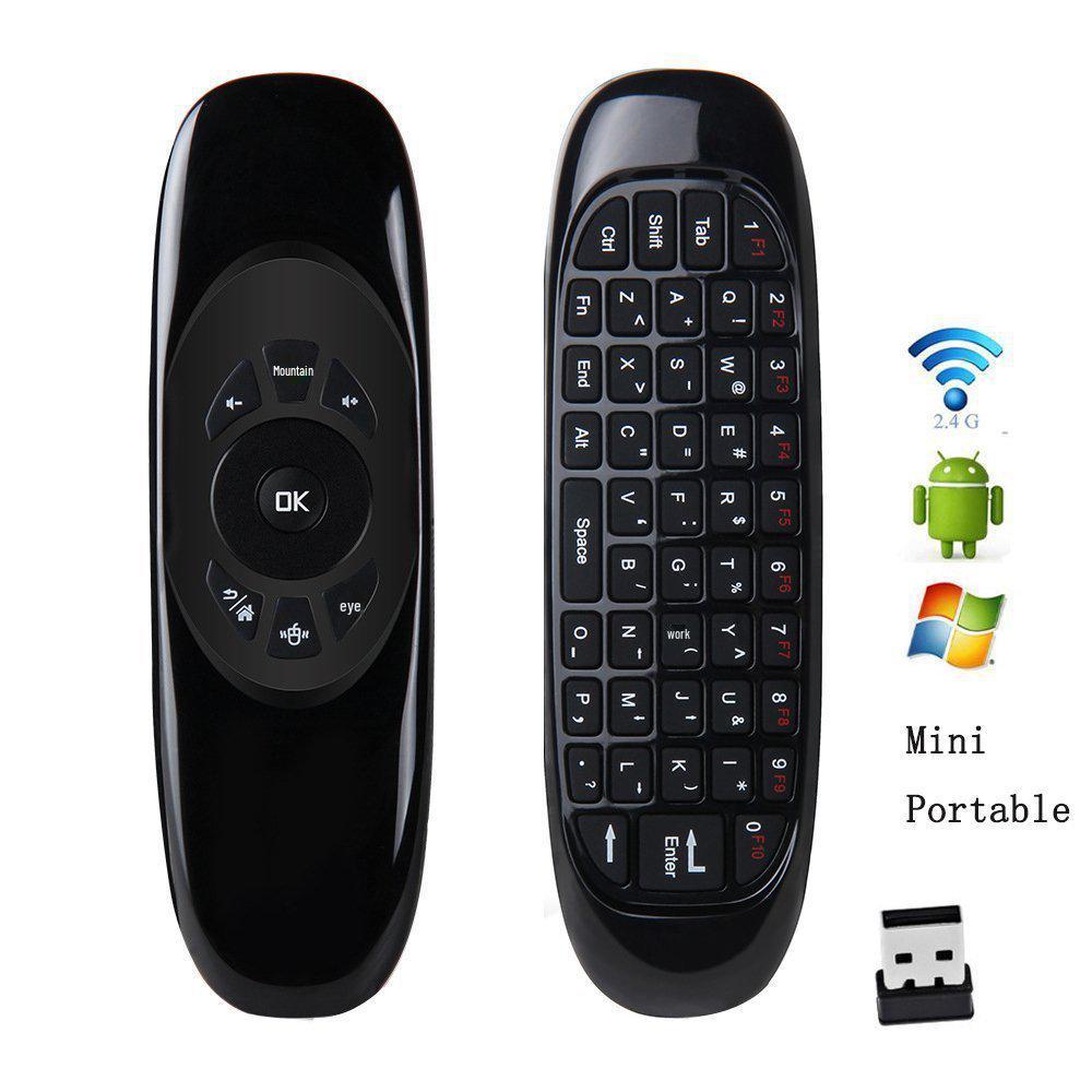 C120 Rechargeable Backlit Air Mouse 2.4G Wireless USB Remote Control