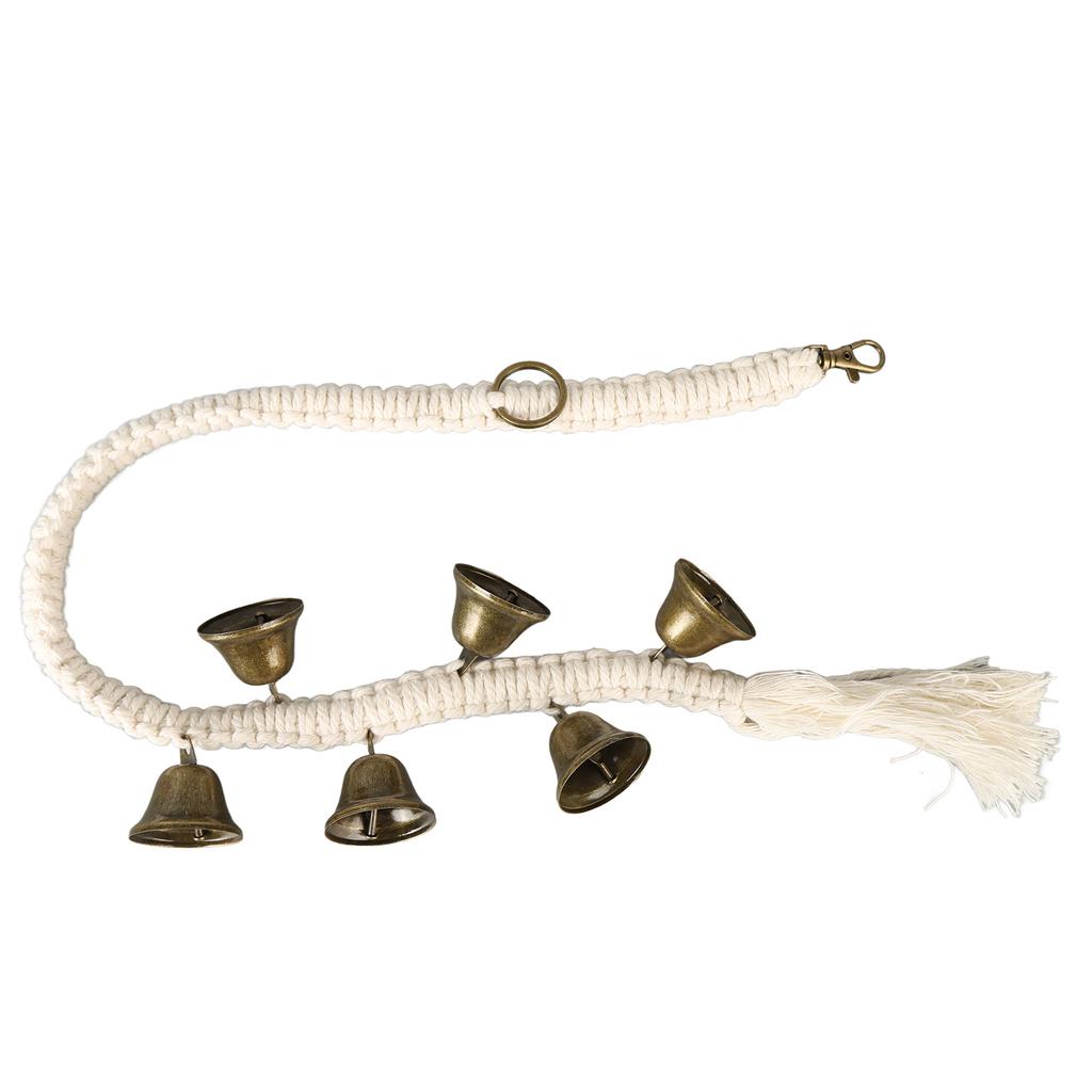 Hanging Cotton Rope Dollbell Dog Training Bells Hand Knitted Hanging Dollbell Bronze