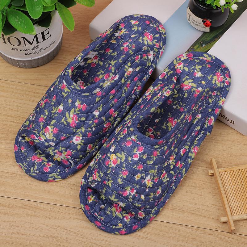 Fashion Women's Indoor Slippers, Spring and Autumn Soft Cotton Slippers, Women's Retro Floral Home Bedroom Slippers Mix Order