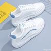 2024 Women's New White Sneakers Spring Autumn round toe Shoes Versatile lace up flat Casual comfort ladies shoes Zapatos Mujer