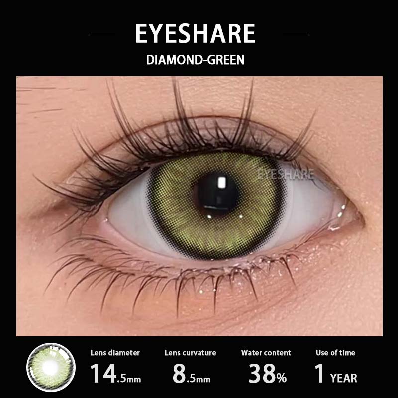 EYESHAER Farbige Kontaktlinsen, Hellblaue Brillenlinsen, Dunkelbraune Linsen in natürlicher Farbe, Hellblaue Modelinsen, 1 Paar