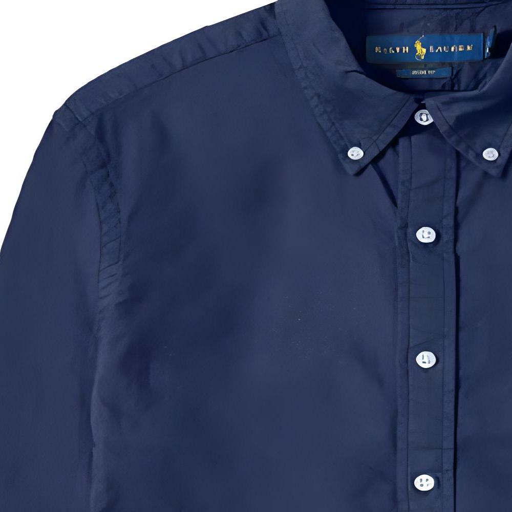 

Polo Ralph Lauren Ss22 Однотонная рубашка поло с вышивкой в виде маленького пони, длинные рукава, мужские рубашки, синяя 710729232-023 S