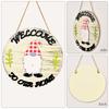 Charming Wooden Christmas Rudolph Door Hanger With Customizable Welcome Accessories For Festive Wall Decor