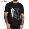 Mężczyźni Kawaii The Survey Corps koszulki z nadrukami japońskie anime atak na tytana T Shirt śmieszne