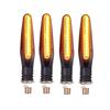 24LED Motorcycle LED Turn Signal Lights White Red Amber Flowing Indicators Front Rear Light Flasher Blinker For Motorcycle