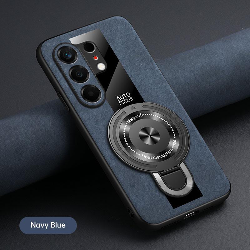 For Tecno Camon 50 Ultra Magsafe Wireless Charging Cover For Tecno Camon 50 Pro 4G PU Leather Shockproof Ring Stand Holder Case