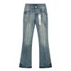 Purple Brand Ink Printing Meichao High Street Retro Ripped Casual Trend Denim Horn Pants Small Feet