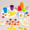 Color Classification And Stacked Cups Game, Wooden Coin Throwing Toy, Color Cognitive Toys, Exercise Hand Eye Coordination