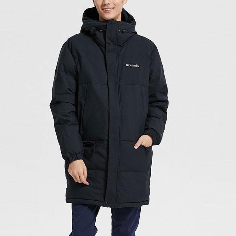Columbia Rockfall™ Down Parka Windproof Warm Mid-Length Hooded Down Jacket Men Outerwear Black WE0994-010