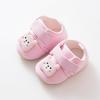 Soft Sole Spring & Autumn Baby Walker Shoes: Cartoon Lace-Up, Anti-Slip, Cloth Front for 6-12 Months