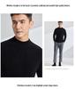 Men's Loose-Fit Semi-High Neck Cashmere Sweater for Autumn/Winter - Business Casual Style