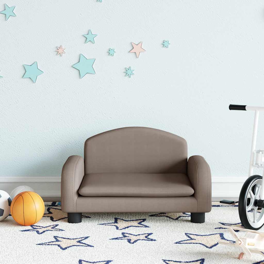 Kids Sofa Taupe 50 x 40 x 30 cm Fabric