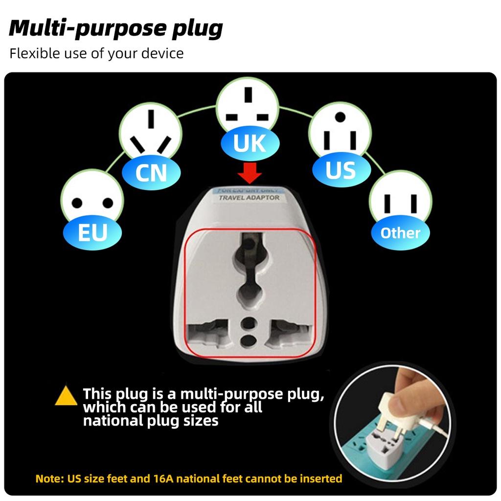 Fonken Global Standard Travel Power Adapter EU/US/UK/AU/GER/South Africa Socket Electrical Universal Plug Converter Power Charger