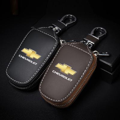 Cowhide Leather Key Case - Secure Waist Hanging Car Key Storage - Stylish For Colorado Cruze Spark Captiva Malibu Trax