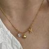 Zircon Starfish Pendant Necklace Titanium Steel Collarbone Chain Fashion Jewelry Minimalist High-End Design