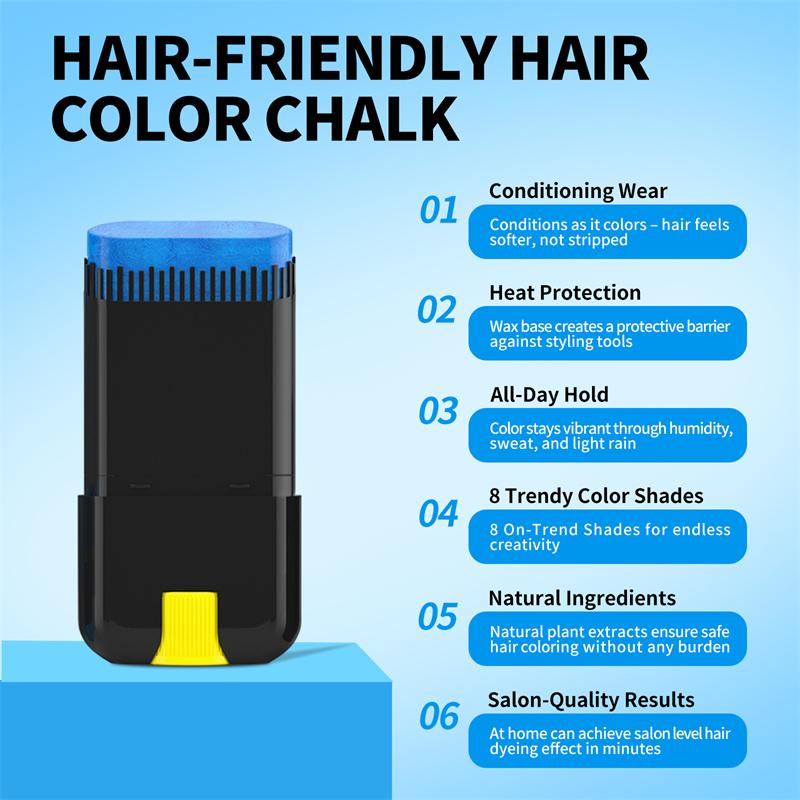 Bâton de coloration temporaire pour cheveux SEVICH Fashion DIY Crayon de coloration capillaire à usage unique et longue durée Craie de couleur pour cheveux Cire colorante pour cheveux Cire coiffante 20G