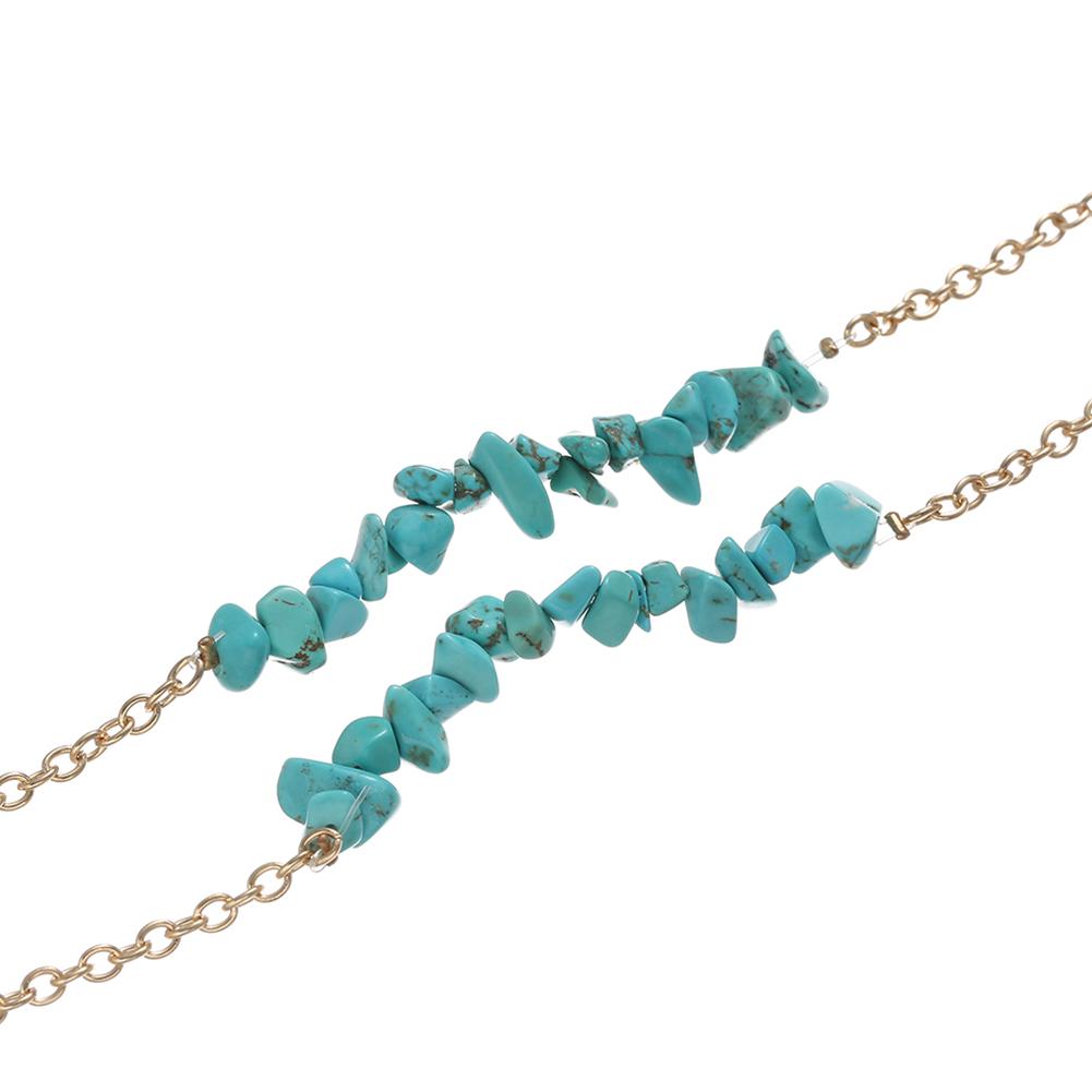 Fashion Turquoise Chain Gold Neck Wear Anti-loss Cord Holder Sunglasses Accessories