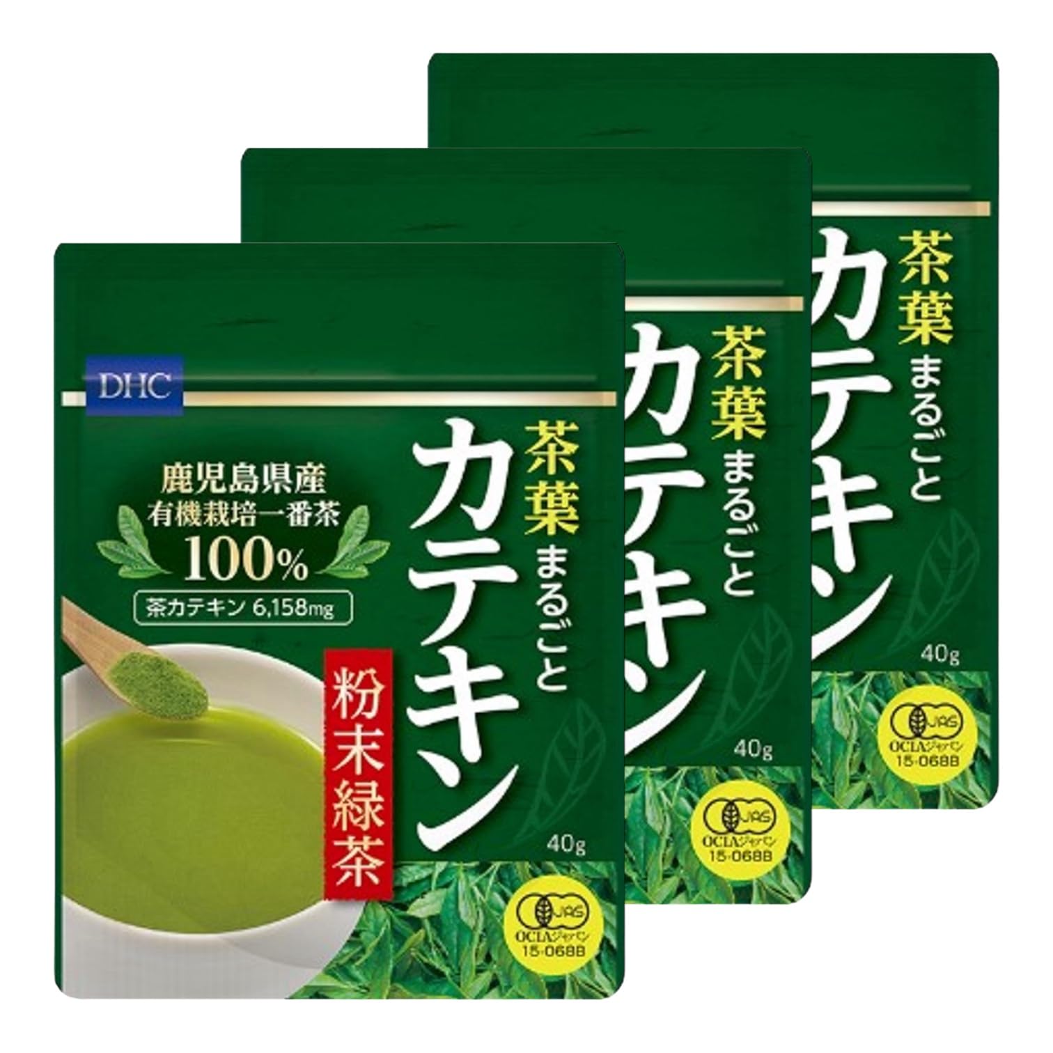 

DHC Цельный чайный лист с катехиновым порошком зеленый чай 40 г. Домашнее органическое выращивание. Органический первый сбор. Сертификация JAS. (3)