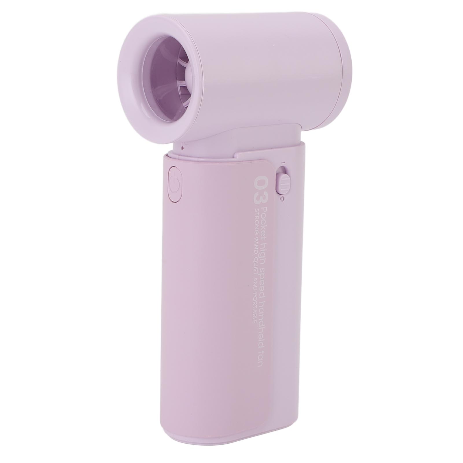Portable Handheld Fan 4000mAh High Speed Cooling Fans Quiet Compact Pocket Fan With Lanyard For Travel Beach Camping