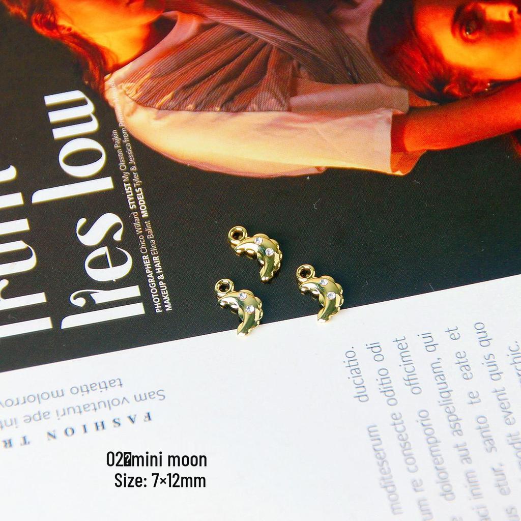 Fairy Gold Bow & Star Rose Flower Pendant for DIY Beading
