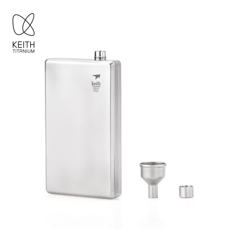 KEITH Titanium Hip Flask Ti9307