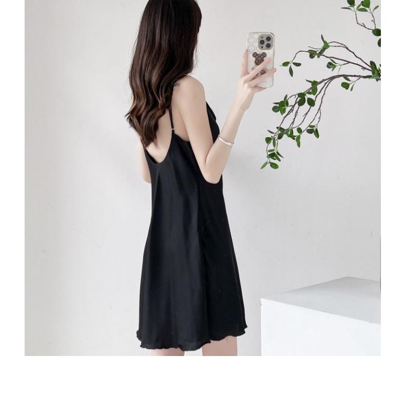 Sexy pajamas women's summer 1011 new ice silk suspender nightgown set Internet celebrity live broadcast explosion long-sleeved loungewear
