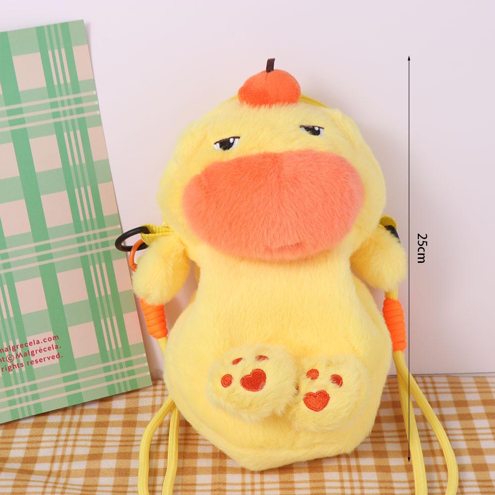 Animal Doll Capybara Doll Bag Persimmon Cartoon Plush Shoulder Bag Office