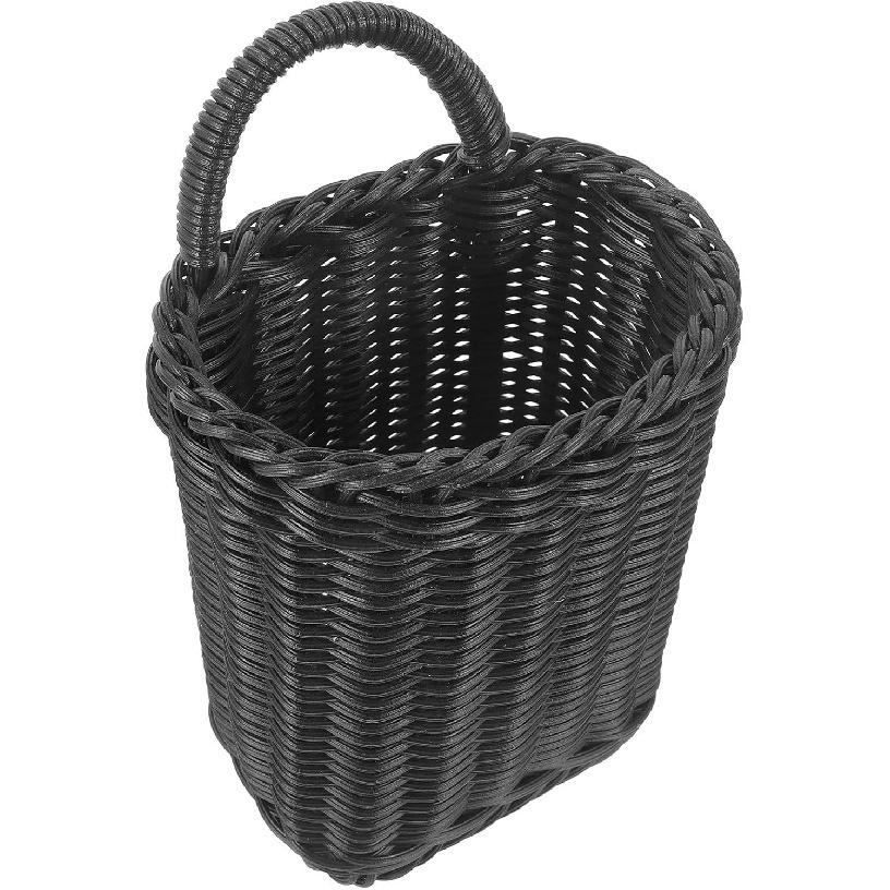 MAGICLULU Woven Storage Hanging Basket Decorative Wall Basket Organizer Flower Basket Imitation Rattan Storage Basket for Plants Key Sunglasses for
