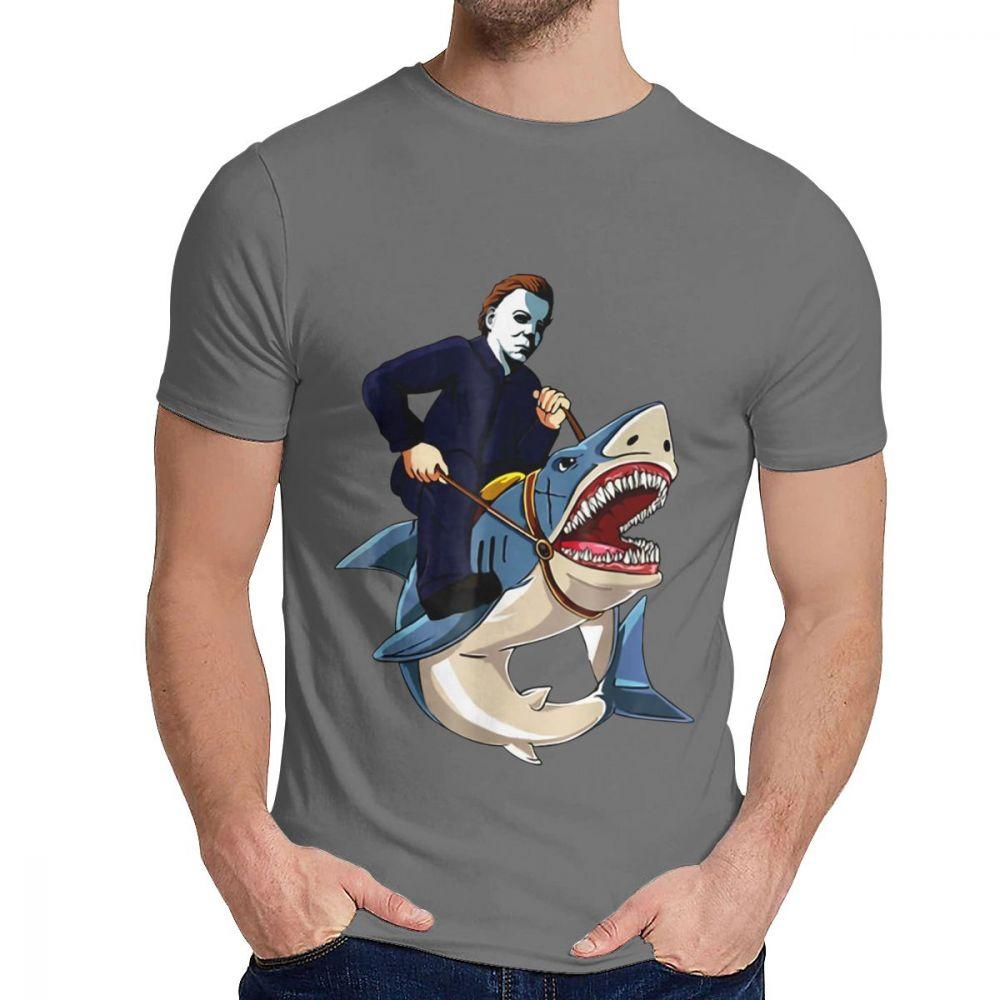 Unisex T Shirt Jason Riding Funny Halloween Graphic T Shirt Costum 100 Cotton Crewneck L