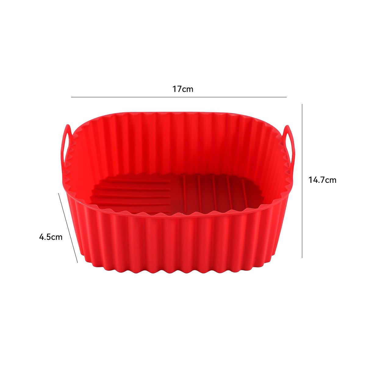 Air Fryer Silicone Baking Tray Mat Circular High-Temperature Resistant Foldable Food Grade Double Ear Baking Tray