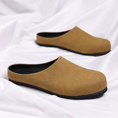 Fashion Leisure Walk Muller Shoes Male Casual Lazy Shoes Fashion Loafers Moccasins Slip On Men's Lazy Flats Men Half Drag Driving Shoes