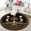 Sun and Moon Pattern Round rug,Carpet Rug for Living Room Bedroom Sofa Playroom Decor,Non-slip Floor Mat,Holiday Gifts and Birthday Gifts.