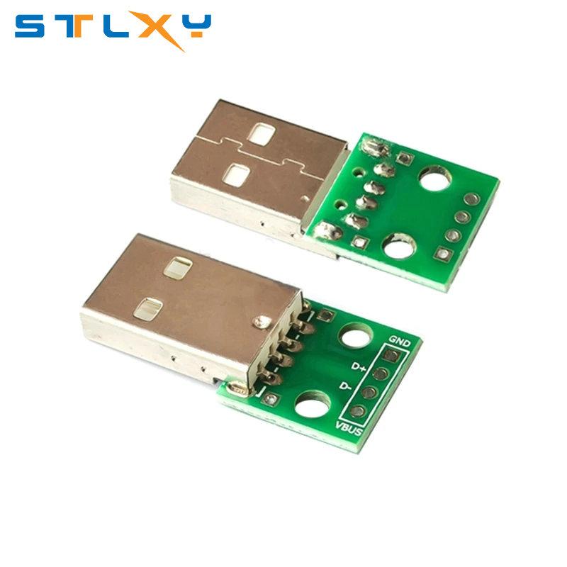 5PCS DIY Kit Mini Micro USB Male Connector to DIP Adapter 2.54mm 5pin Female Connector for Electronic Projects