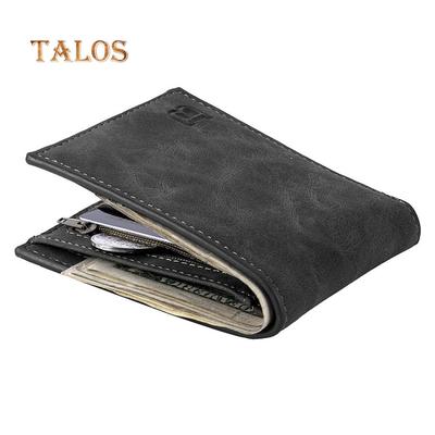 Vintage Faux Leather Short Wallet Casual Thin Card Holder Purse Gift for Men Casual Portable