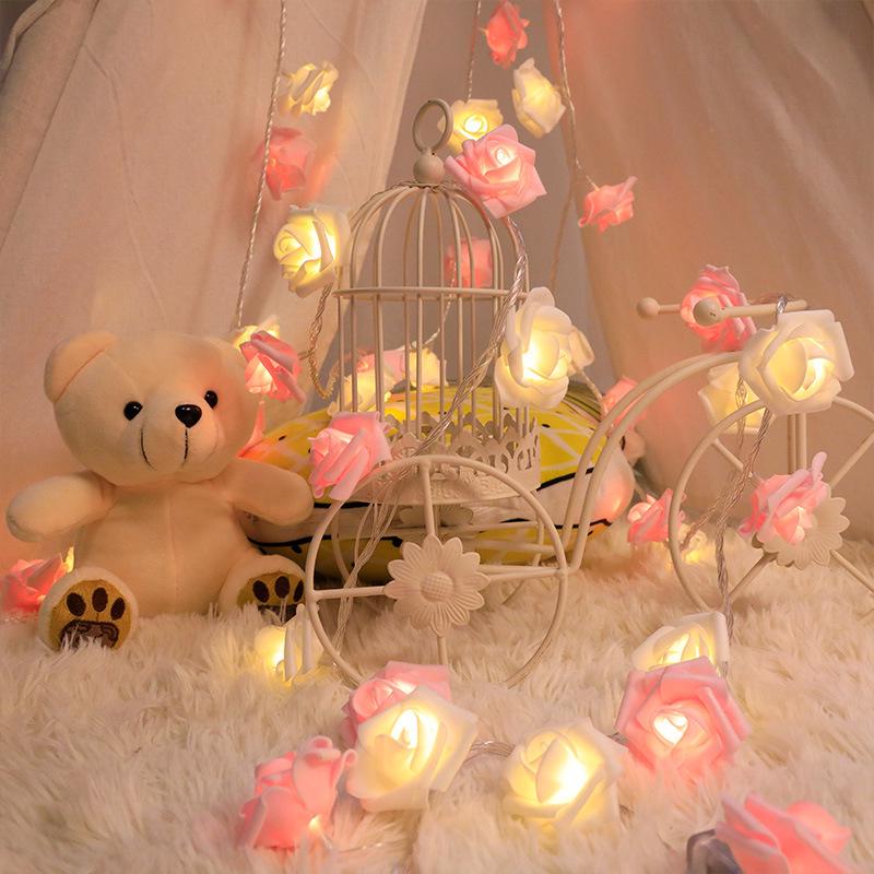 LED Colorful Rose String Lights for Valentine's Day & Romantic Room Decor