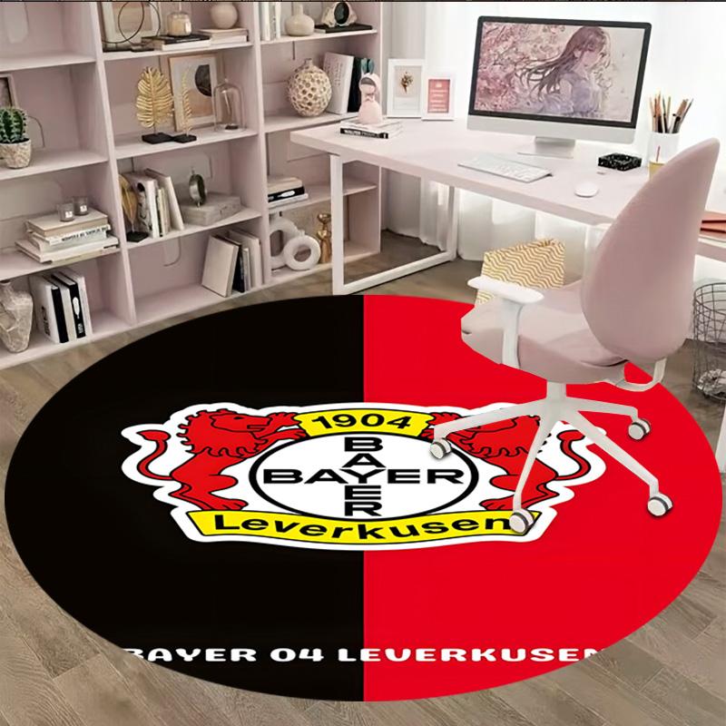 1 pezzo Squadra di Calcio (65) Tappeto Rotondo Stampato Tappeto Rotondo per Sedia Adatto per Camera da Letto Soggiorno Tappeto Decorativo per la Casa