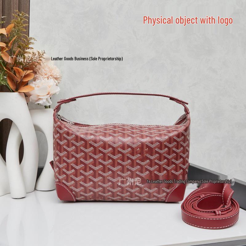 

Houndstooth Floral Makeup & Shoulder Crossbody Bag - Fashionable and Versatile Design 13x12x24 cm