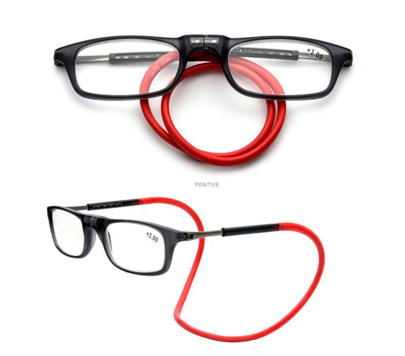 New Folding Neck Hanging Presbyopia Glasses Hd Resin Fashion Magic Magnet Presbyopia Glasses Presbyopic Eyeglasses