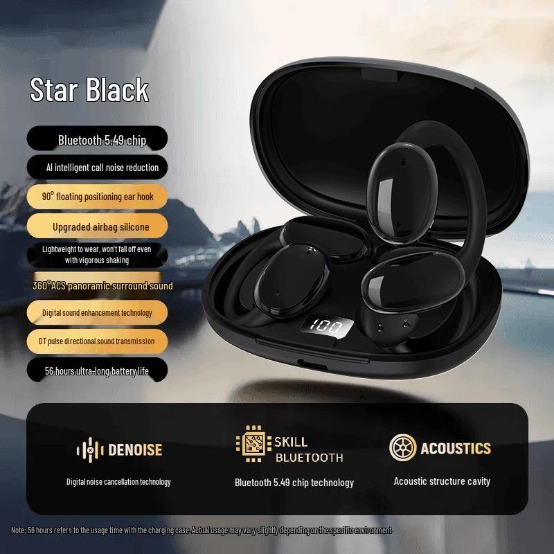 

New OWS Berlin Earhook Open-Type Noise-Cancelling Wireless Bluetooth Earphones with High-Quality Sound
