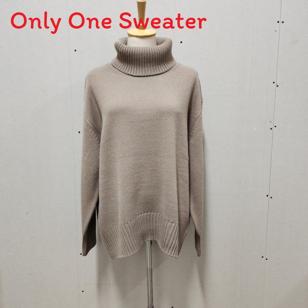 Autumn Winter Women Sweater With High Neck Knitted Fabric For Casual Lounge Wear