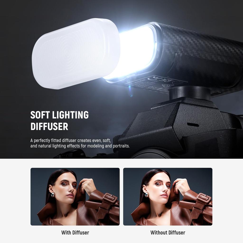 NEEWER BASICS Mini Camera Mini Flash Compact Speedlight Compatible with Fujifilm DSLR Cameras and Digital Hot Shoe 800mAh LED Video Fill Light with