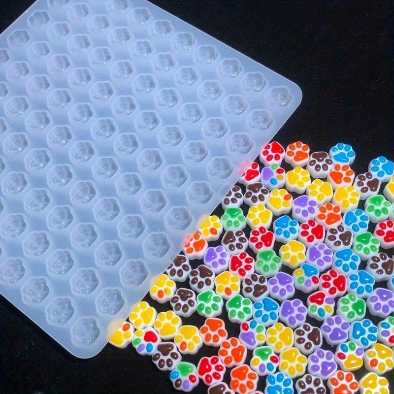 Handmade Mini Cat Paw Shape Wax Seal Stamp Silicone Mold for DIY Craft Adhesive Waxing Cards Envelope Mould Making Tool Supply